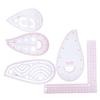 5Pcs Curve Ruler Set MultiFunction Builtin Scale LShaped Clothing Designed Measuring