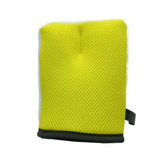 1Pc Car Interior Cleaning Glove 2-in-1 Leather And Glass Scrubber