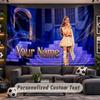 Wall Hanging Tapestry Custom NameAyliva Pattern Personalized Printed Fabric Wall Decor