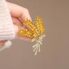 High-end golden wheat ear brooch, high-end sense, light luxury, niche corsage, versatile bouquet, suit coat pin.