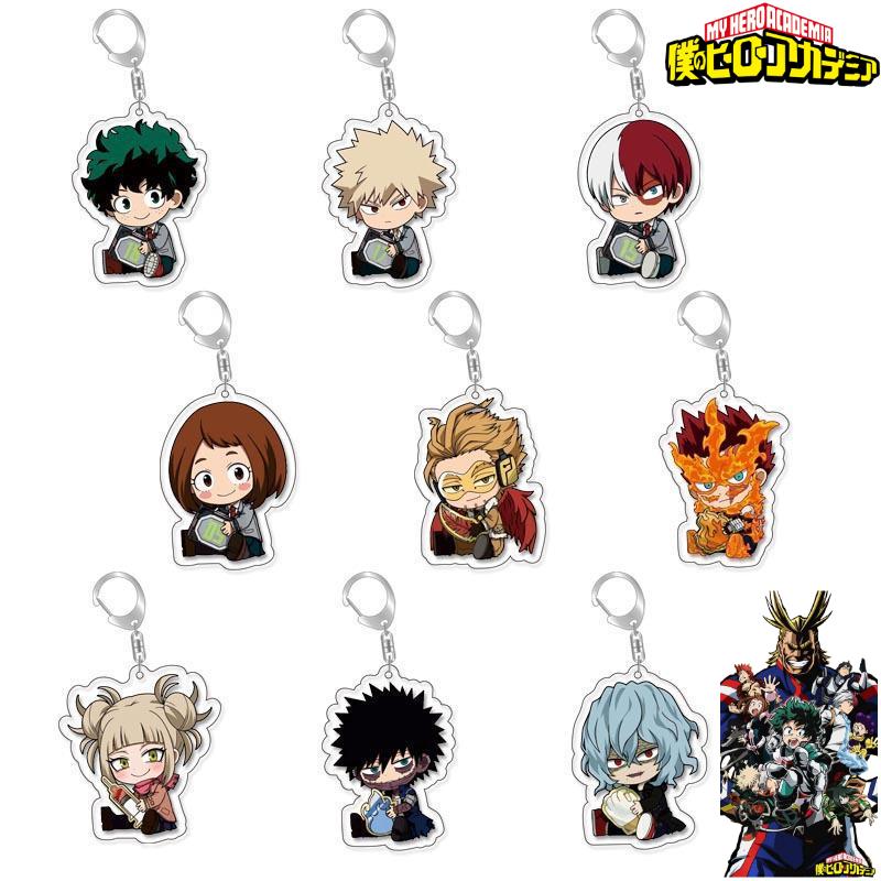 My Hero Academia Green Valley Bakugo ShingujiAll Might Rei Rikka New Cute Cartoon Pattern Decorative Pendant Acrylic Keychain