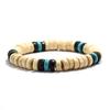 Handmade Men Wooden Bracelet Blue Howlite Beaded Braslet Meditation Yoga Healing Braclet Leisure Accessories Pulseria Hombre