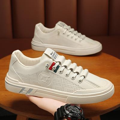 Summer Men's Shoes New Breathable Little White Shoes Men's Trend Versatile Flat-bottomed Sports and Leisure Shoes Board Shoes Trendy Shoes
