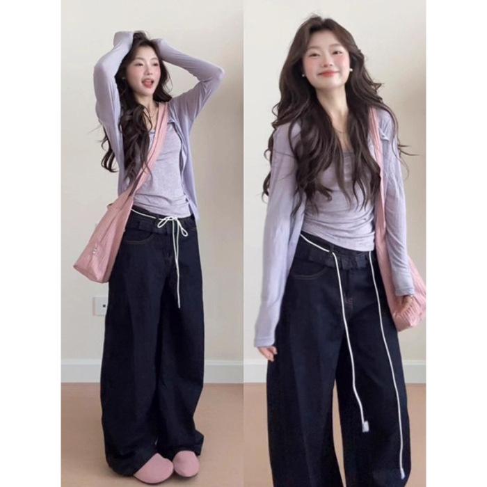 Xinwang Women s Cardigan & Camisole Two-Piece Set (260g) L