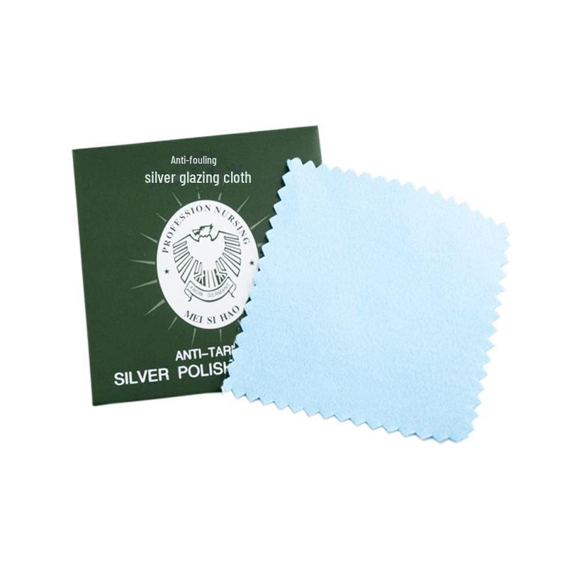 

8x8см Двусторонняя салфетка для полировки серебра для ювелирных изделий и столового серебра - Бархатная с чистящими средствами для серебра для легкой полировки 8*8