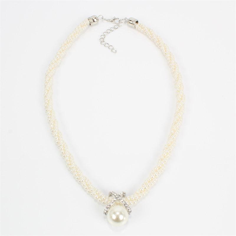 Imitation Pearls Multiple Woven Necklace for Women Fashion Short Choker Necklaces GZW