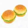 Slow Rebound Pu Simulation Hamburger Stress Relief Toy, Sesame Bread Food Pendant, Photography Prop, Squishy Toy, Random Style