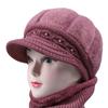 In the elderly hat women winter thickened wool hat old man hat mother rabbit hair knitted hat grandma warm cotton hat