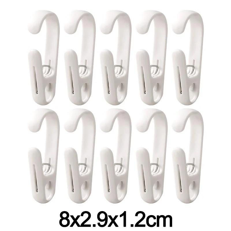 10203050 шт Компактный крючок-клипса-органайзер для кухонной утвари полотенец одежды крышек для кастрюль многоцелевой аксессуар для домашнего хранения 10PCS 1390₽