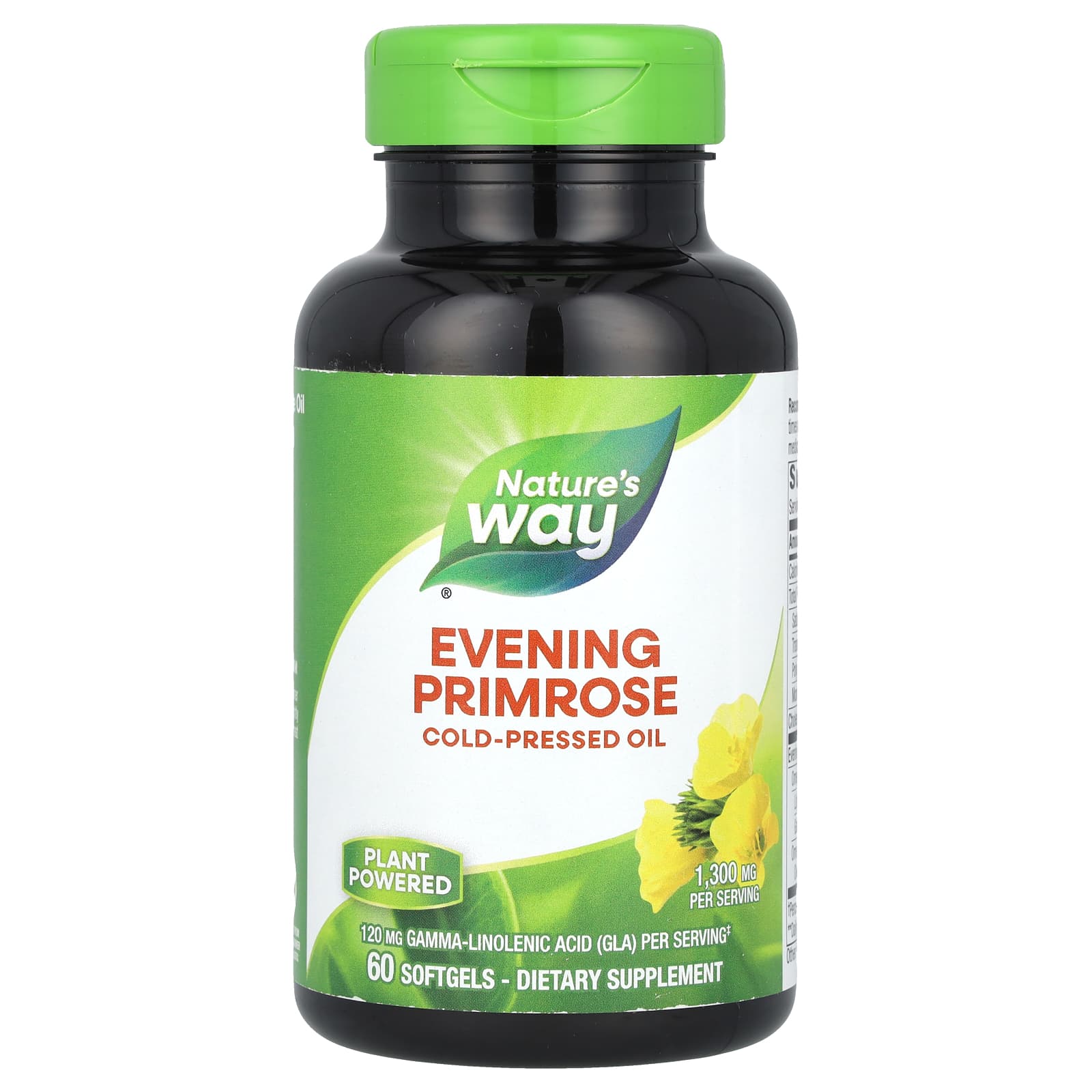 

Nature s Way, Evening Primrose, Full Strength, 1,300 mg, 60 Softgels