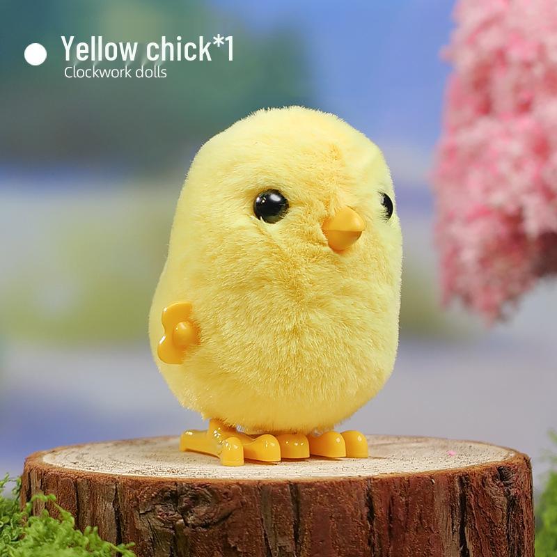 In Stock Wind-up Walking Chick & Duck Plush Toy Doll - Baby Gift
