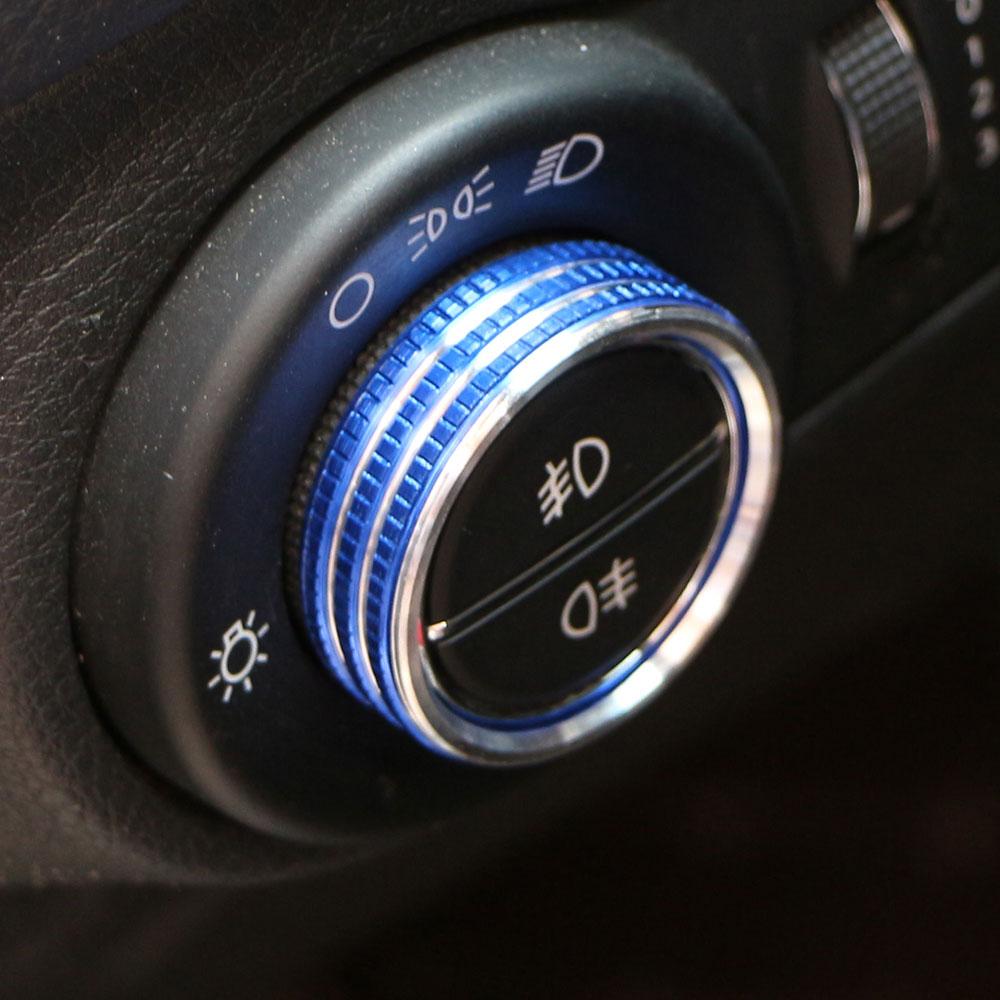 Car Head Light Lamp Switch Button Cover Sticker Ring for Jeep Compass 2017 - 2020 Renegade 2014 - 2025 Interior Accessories