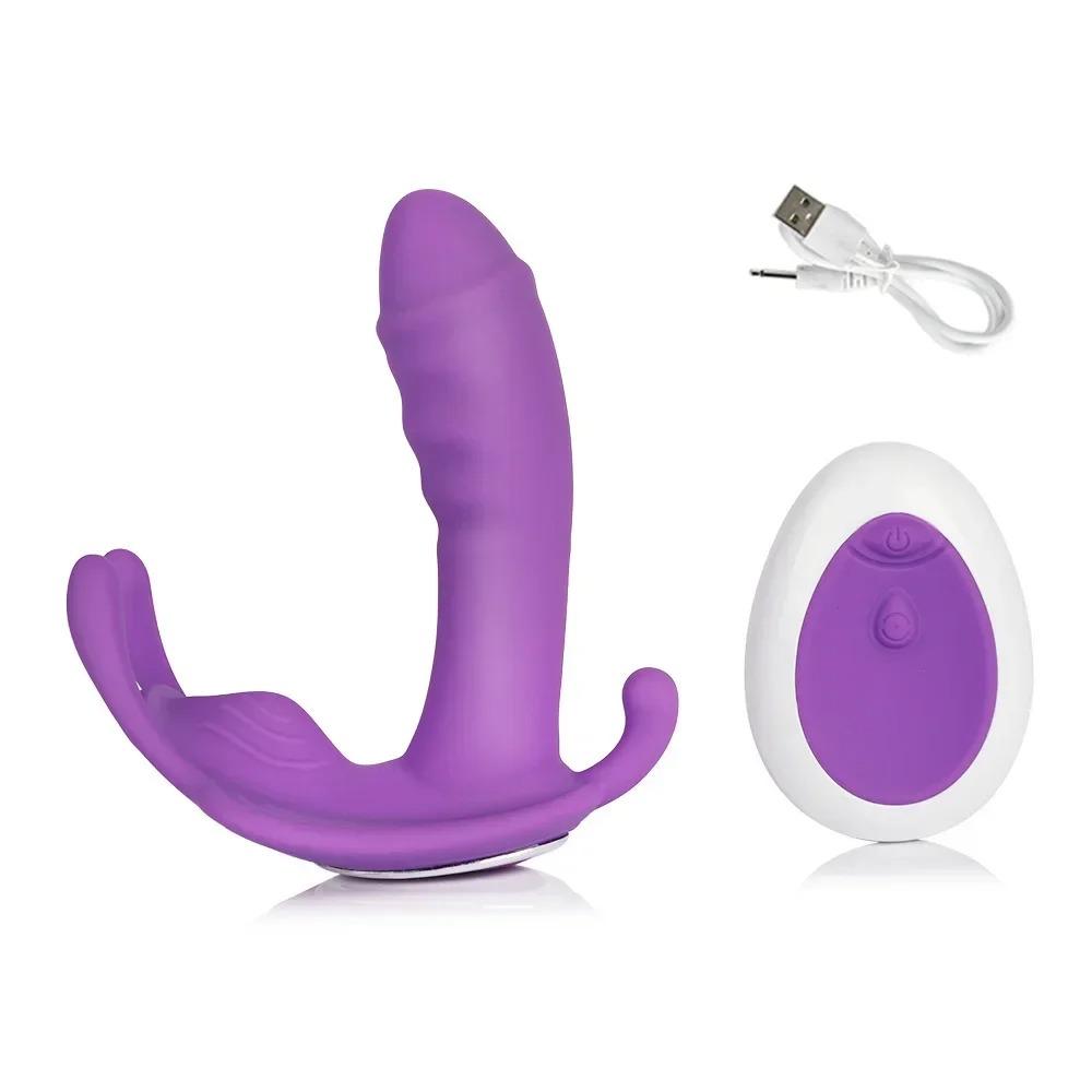 Female Dildo Butterfly Vibrator APP Remote Control Bluetooth Vagina Massager Clitoral/Anal AV Wand Women Clitoris Stimulator 18+