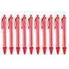 10Pcs Retractable Ballpoint Pen Plastic Ballpoint Pen Press to Open Close Ergonomic Grip Writing Pen for Students