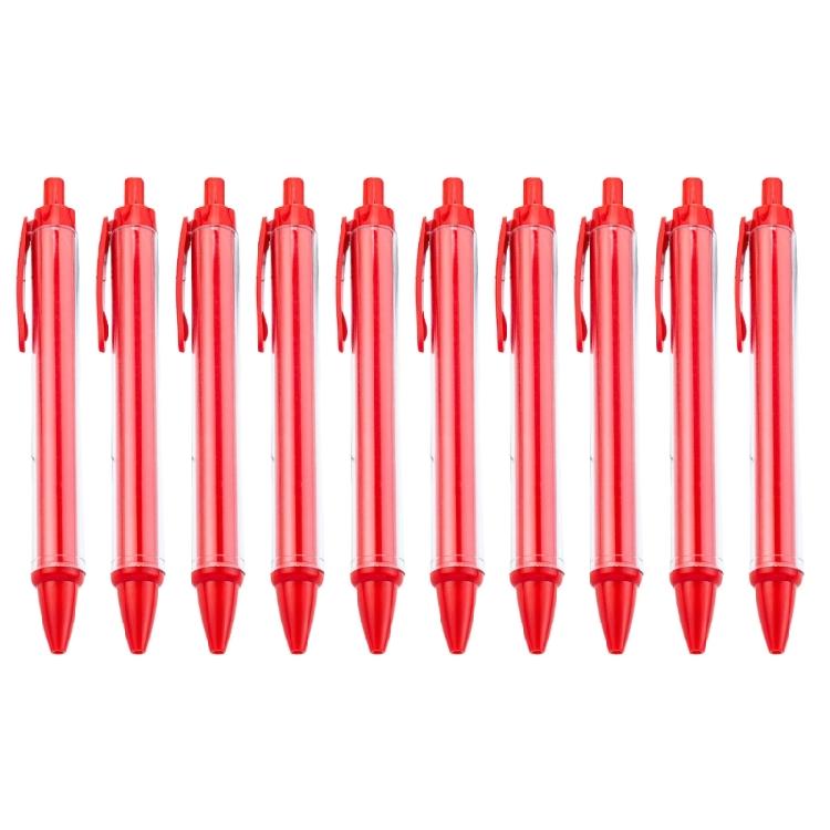 10Pcs Retractable Ballpoint Pen Plastic Ballpoint Pen Press to Open Close Ergonomic Grip Writing Pen for Students