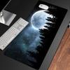 Moon Forest Silhouette Night Sky Desk Mat Table Mat Pc Accessories Mousepad Office Desk Decorating XXL Mouse Pad Keyboard Pad