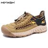 New Design Men's Sandals Summer Leisure Anti-collision Toe Beach Shoe Male Driving Slippers Comfy Roman Shoes Gladiator Sandals