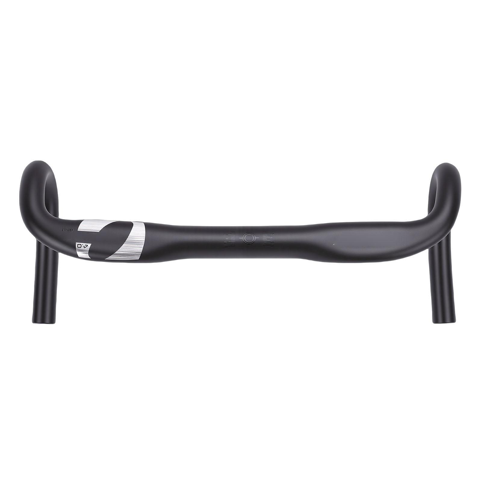 Road Bike Bent Handlebar 31.8x420mm Matte Finish Aluminum Alloy Road Bicycle Handlebar for Road Racing Bike