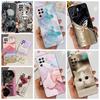 Painting Flower Silicone Case For OPPO Reno 5 Lite Reno5 5G Liquid Soft Silicone Phone Cover Funda On Reno 5Lite CPH2205 Fundas