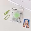 2-inch Transparent Sparkly Card Holder Keychain with Photo Album & ID Sticker Storage