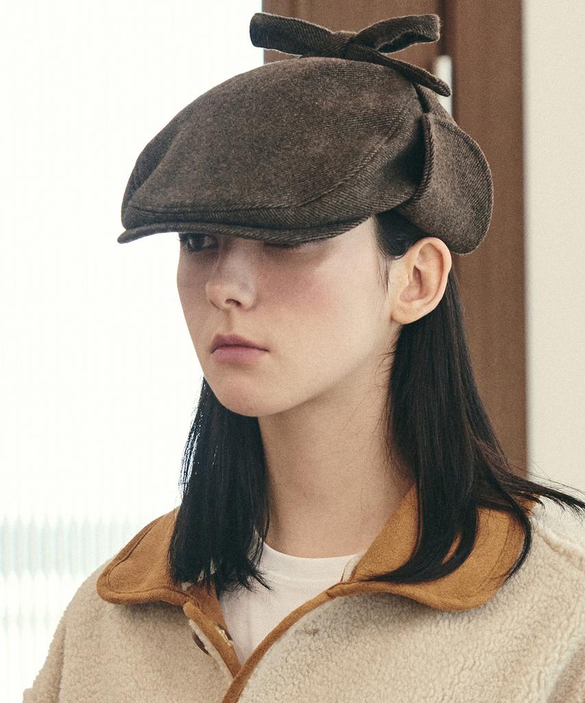 Bajal Va Embroidered Fly Hunting Cap Brown