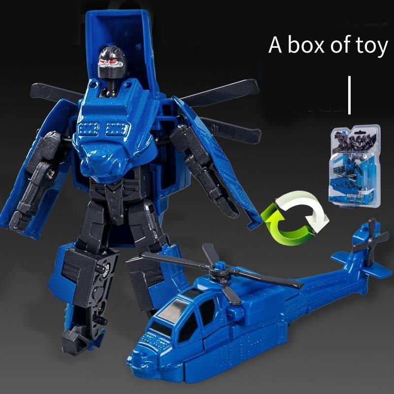 

Durable Alloy Transformation Robot Toy For Kids Realistic Multi-joint Insect Mecha Blue Copter
