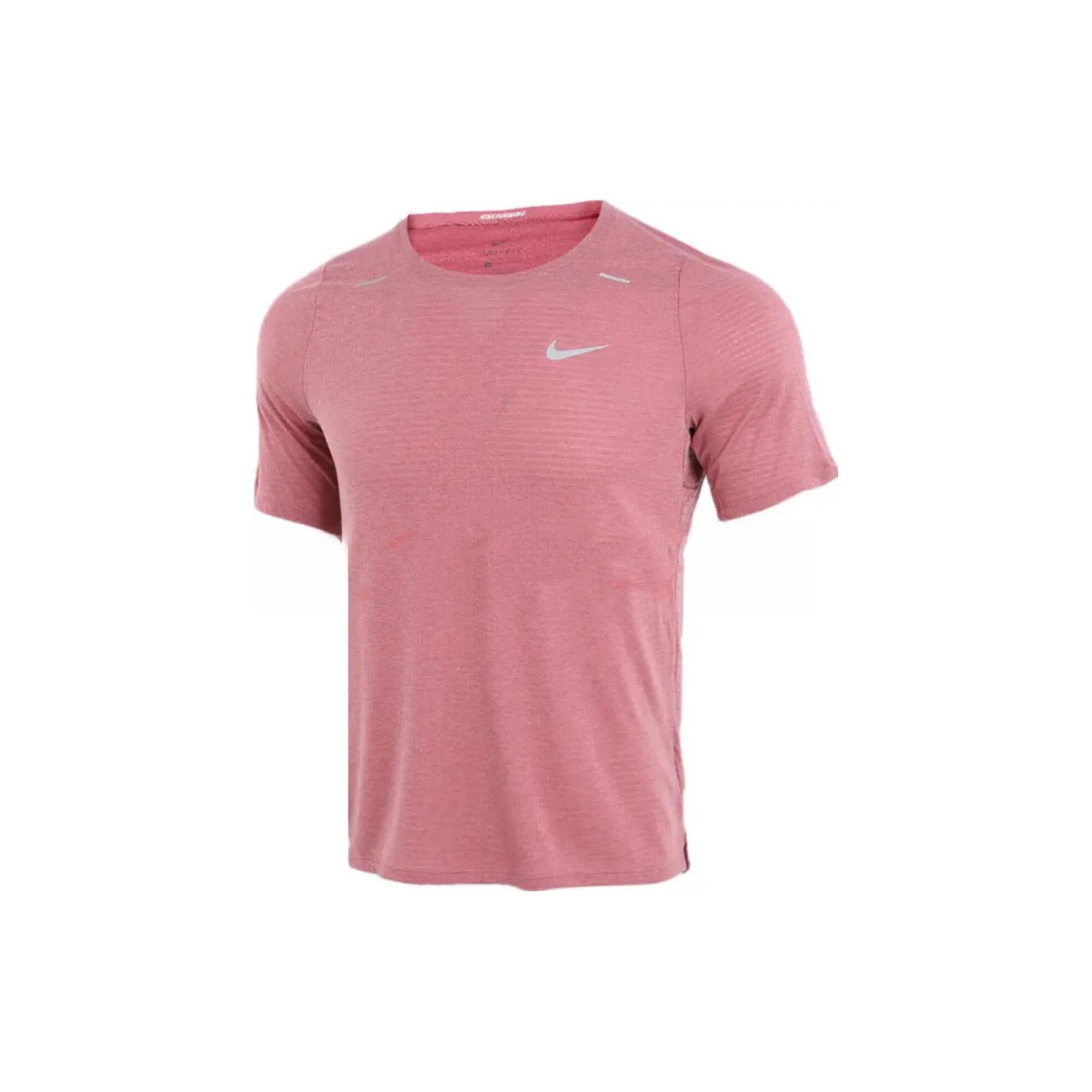 Nike Dri-FIT UV Miler Short-Sleeve Running Shirt Pink Men s DD1535-614 XL