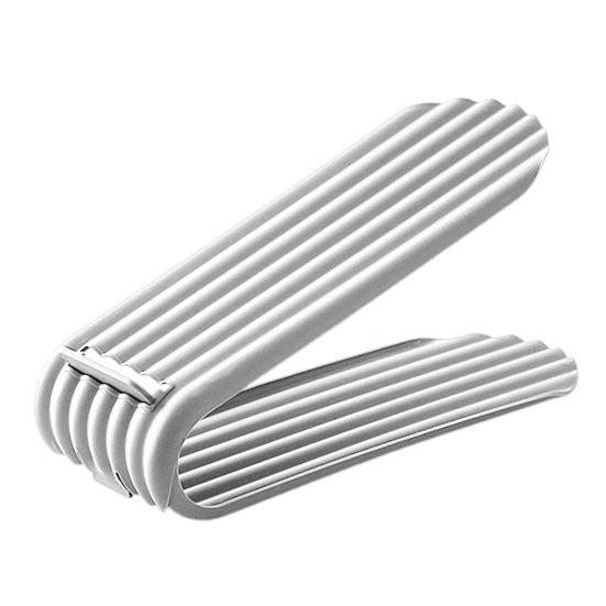 

Держатель для обуви, двухслойные штабелируемые пластиковые универсальные тапочки, стеллаж для хранения обуви, товары для дома серый