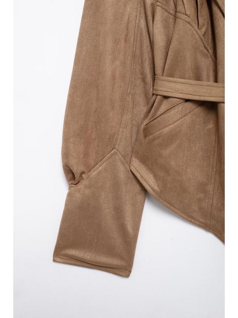 Autumn Women's Street Fashion Lace-up Waist-Cinching Jacket 