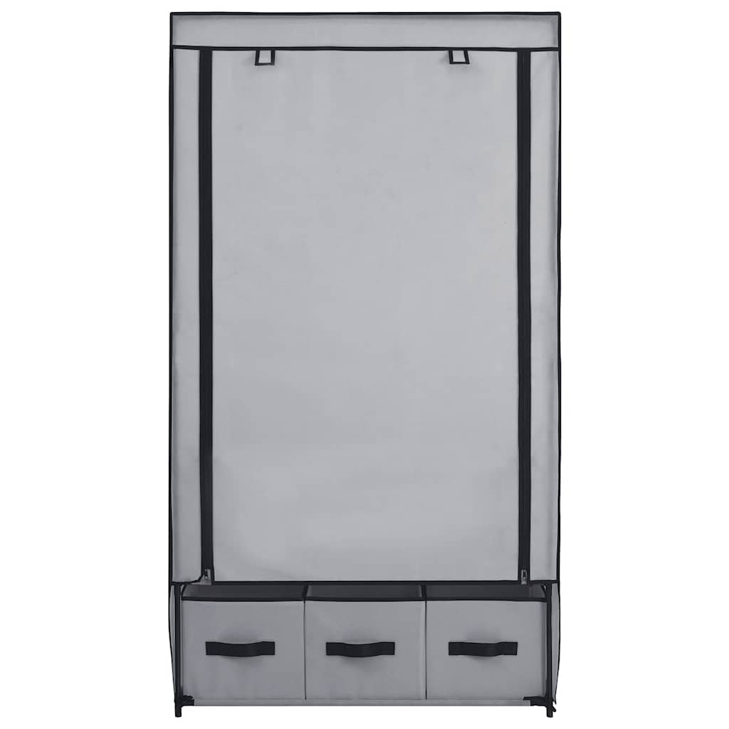 Wardrobe Gray 87 x 49 x 159 cm Fabric