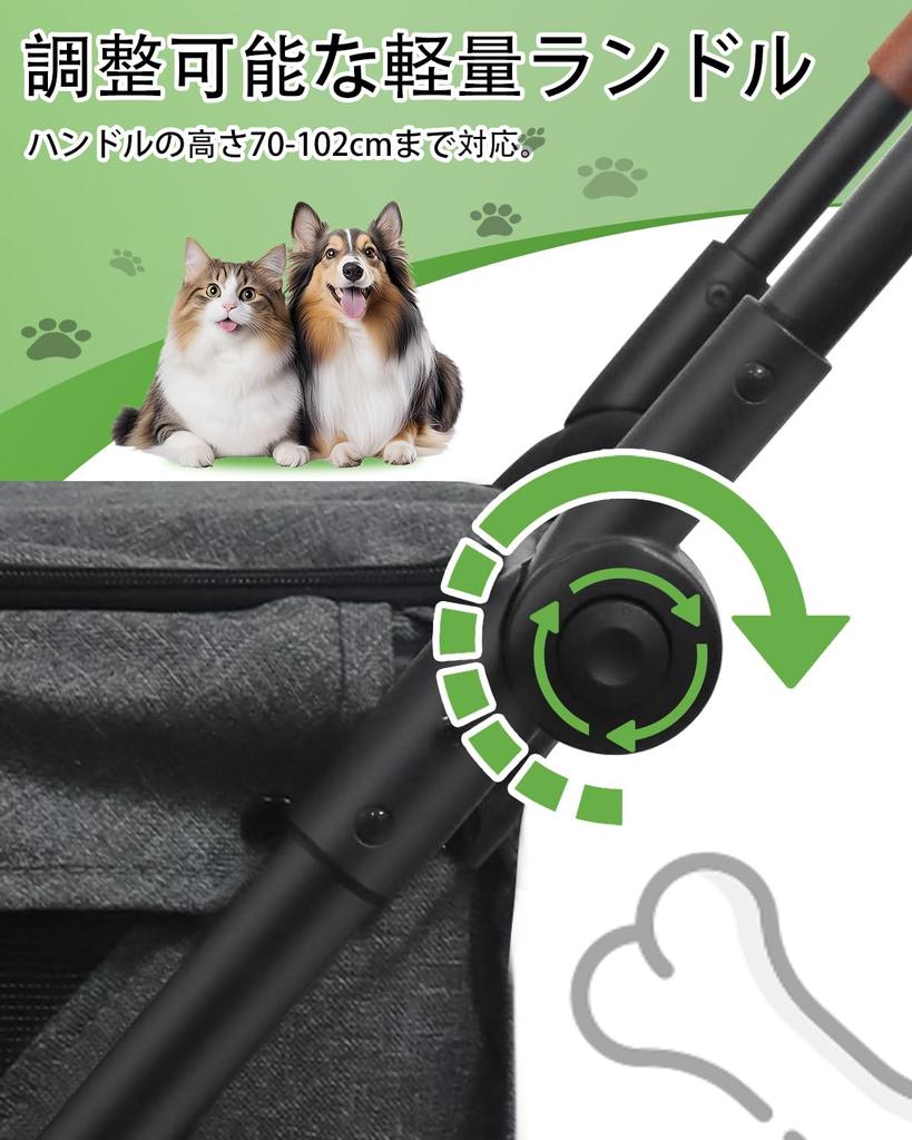 Pet Stroller Comfortable Ride for Puppies and Kittens Large Space and Ventilation Easy Assembly and Folding Best Partner for Going Out This Pet