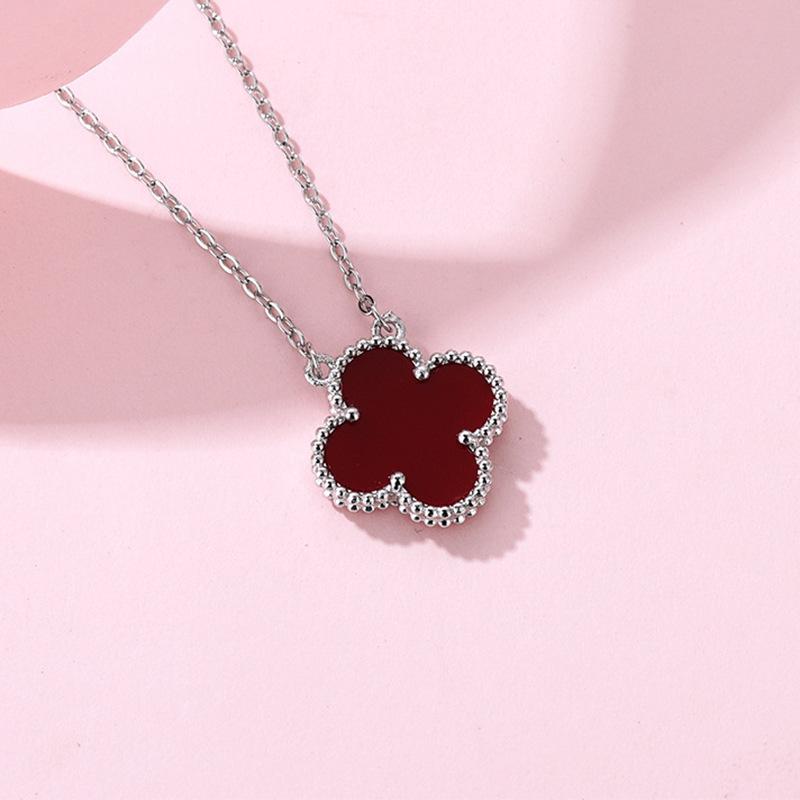 

Seiko Высококачественное ожерелье из натурального перламутра с четырьмя листочками клевера, модная темпераментная женская цепочка на ключицу Natural shellfish