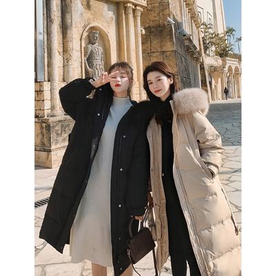 Thickened Long Winter Coat with White Duck Down  Perfect for Women with Hooded