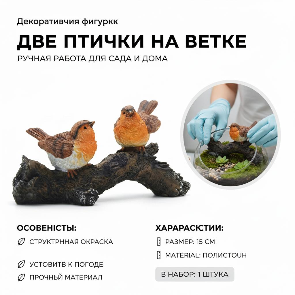 Resin Robin Figurine For Garden Decoration Durable Outdoor Use With Realistic Design