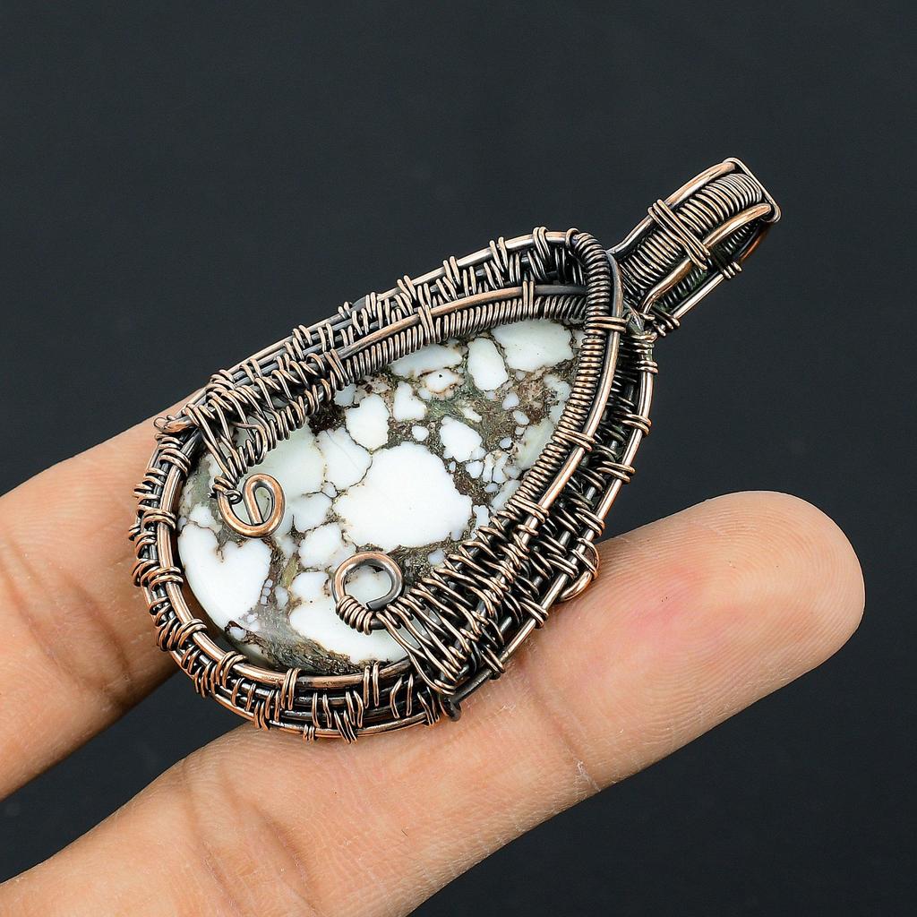 Wild Horse Pendant Gemstone Jewelry, 999 Copper Wire Wrapped Handmade Pendant, Latest Design Jewelry