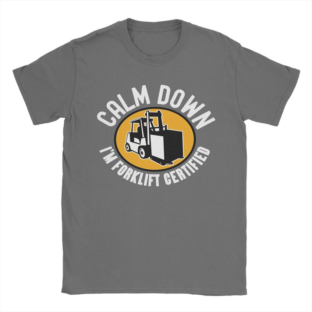 Forklift Certified Funny Forklift Driver Operator Outfit Unisex Women T Shirt Cotton Tee Graphic Printed Tops Tshirt