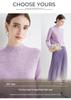 Women's Slim-Fit Autumn Sweater: Fashionable Half-High Neck, Versatile Pure Wool for Base Layer or Outerwear, Skin-Friendly