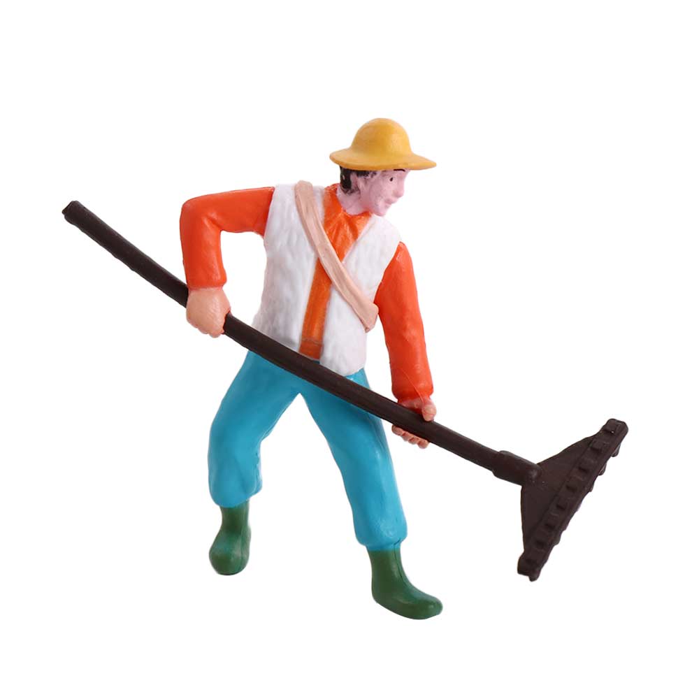 Cow Horse Farmland Worker Animal Model DIY Accessories Home Decor Miniatures Fairy Garden Ornaments Micro Landscape Figurines