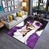 Purple Retro Portrait Carpet suitable as a non-slip mat for the living room or bedroom sofa