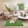 Artificial Grass Mat, 12 x 12 Inch Square Fake Grass Rug, Interlocking Faux Green Turf Patch Tiles for Balcony, Patio, Deck,