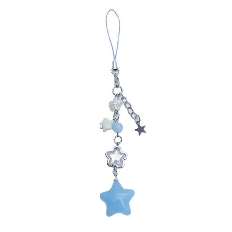 

Star Bead Tassels Charm Pendant Chain Hanging Decoration for Keys Bag Purse синий