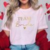 Bridal Shower Shirt for Women, Team Bride Squad Bachelorette Party Tops, Bridesmaid T-shirt, Wedding Fashion Clothes for Girls