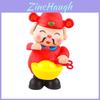Plastic Mechanical Drum Playing God Of Wealth Interactive Toy For Babies And Toddlers