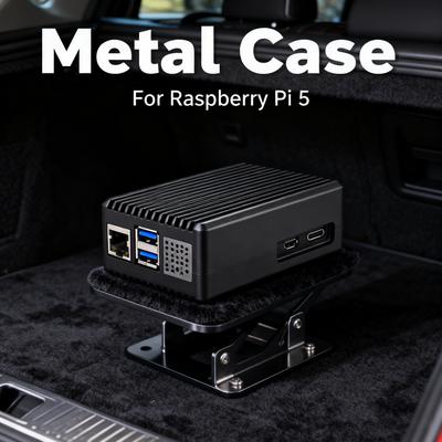 Metal Case with Pi 5 Active Cooler Aluminum Alloy Case Case Heatsink Cooler Metal Shell Cooling Enclosure Fit for Raspberry Pi 5