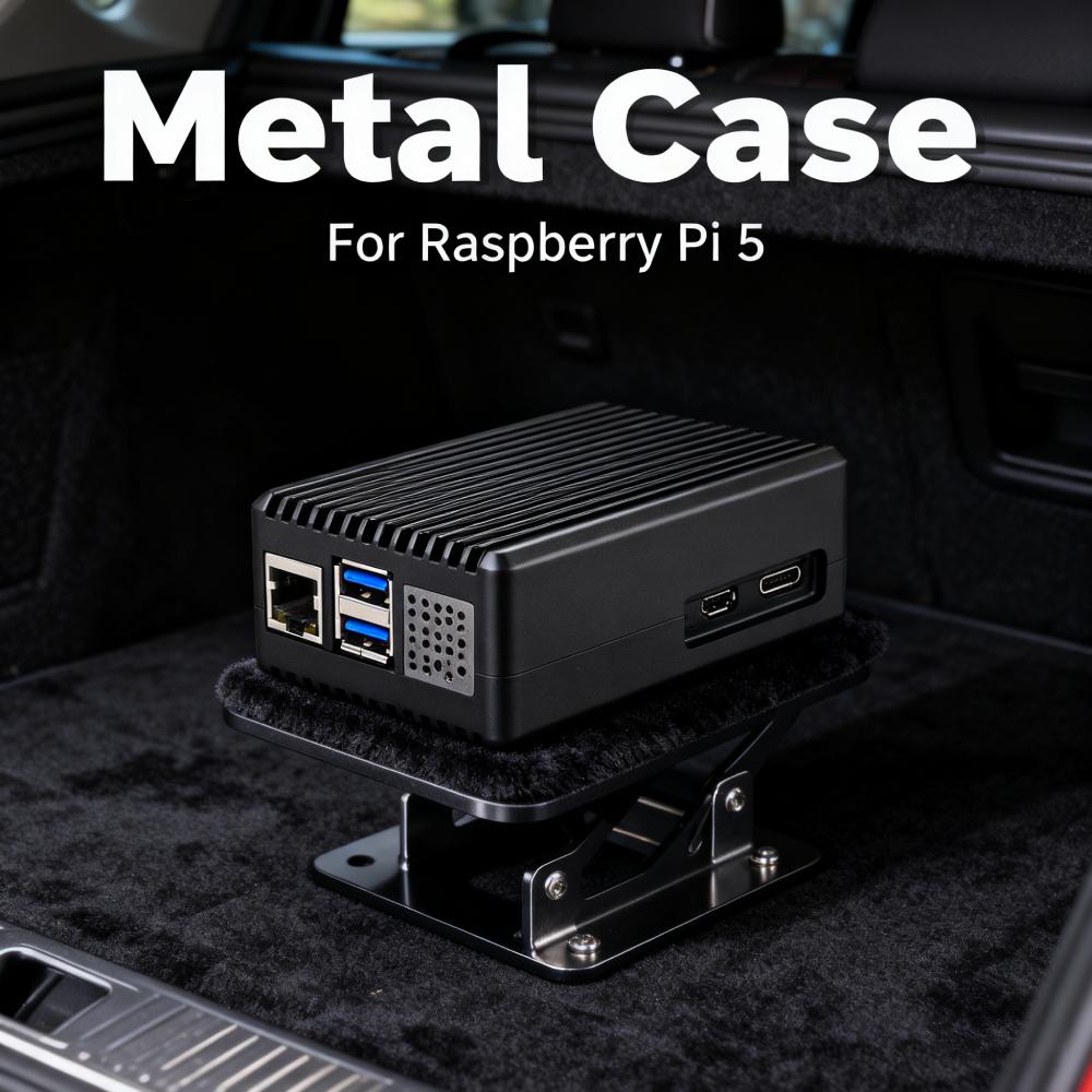 Metal Case with Pi 5 Active Cooler Aluminum Alloy Case Case Heatsink Cooler Metal Shell Cooling Enclosure Fit for Raspberry Pi 5