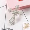 Cross Rhinestone Gem DIY Phone Case Accessories - Alloy Material