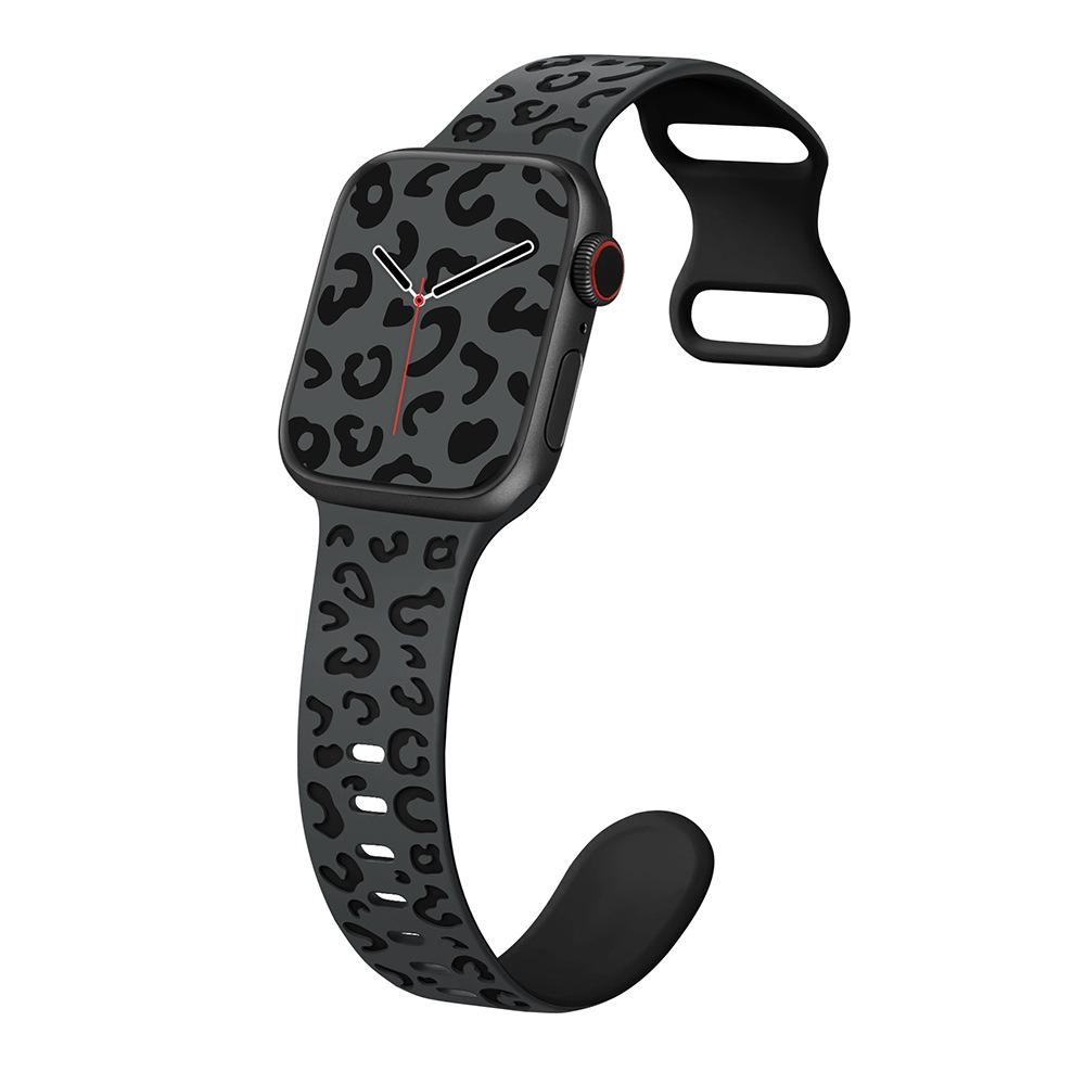 

Engraved Leopard For Apple Watch Series 10 band 42mm 46mm 44mm 45mm 38mm 40mm 41mm Silicone Correa Bracelet Series 10987SE654321 Ultra 2 49mm Straps Series10 46mm