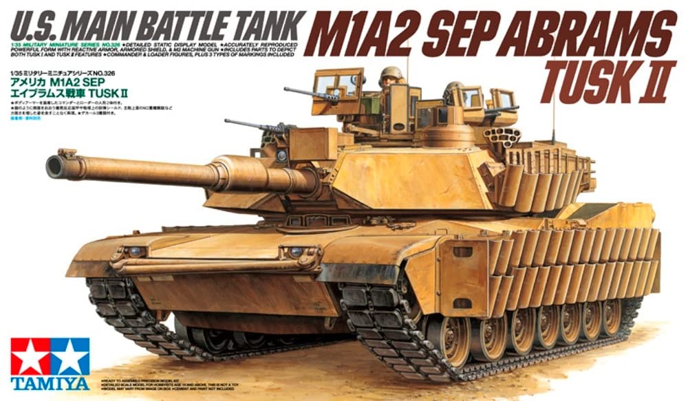 Tamiya Military Miniature Series 326 US Army M1A2 SEP Abrams Plastic Model Kit 35326 1/35 No. TUSKI/II