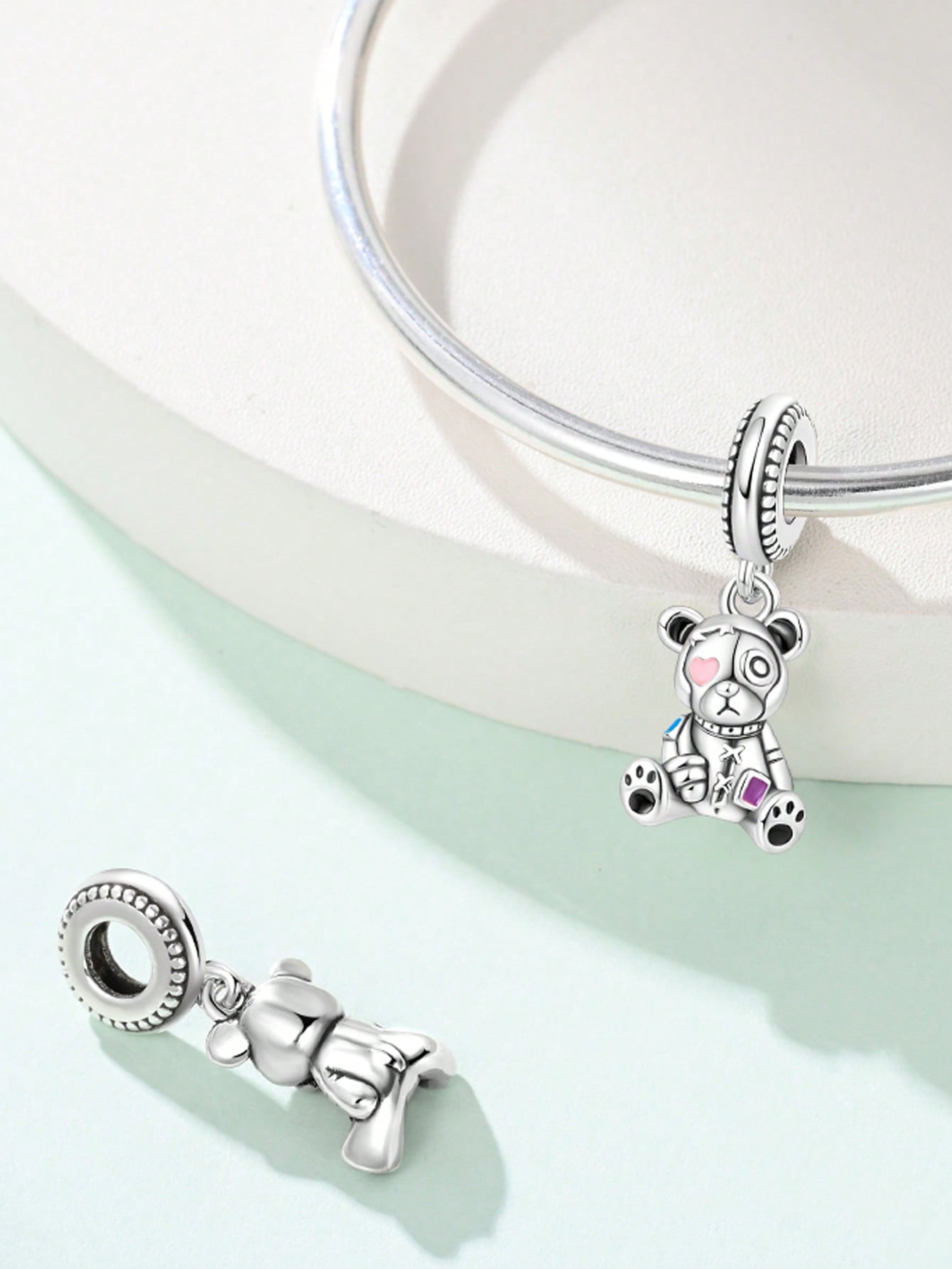 

Charm Bead Charms Plata Cute Little Bear Bead Charms Charm copper Plated Compatible With Charm Bead Charms copper Authentic Bracelets for Jewellery Ma