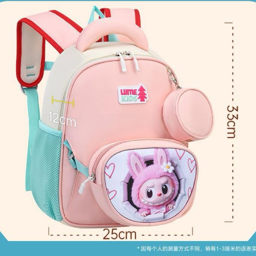 Children'S Schoolbag Cute Cartoon Primary School Student Grade 1 And 2 Lightweight Backpack Pencil Bag Accessories Backpack